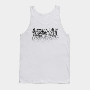 Calligraphy Letters Art Print for Urban Home Decor Tank Top